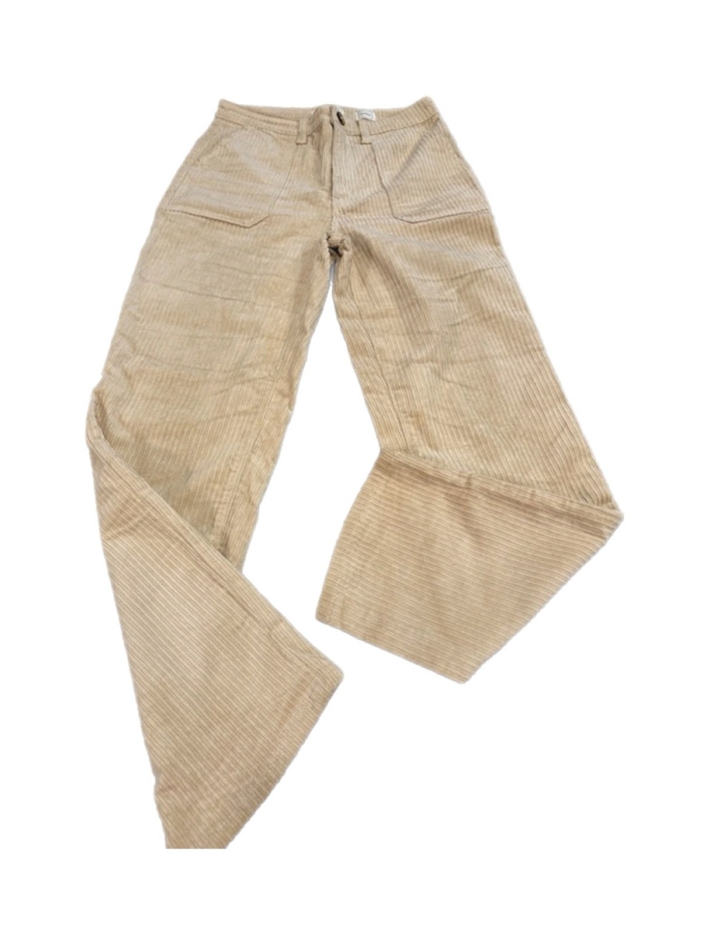 Kancan Women’s High-Rise Wide-Leg Corduroy Jeans - Beige